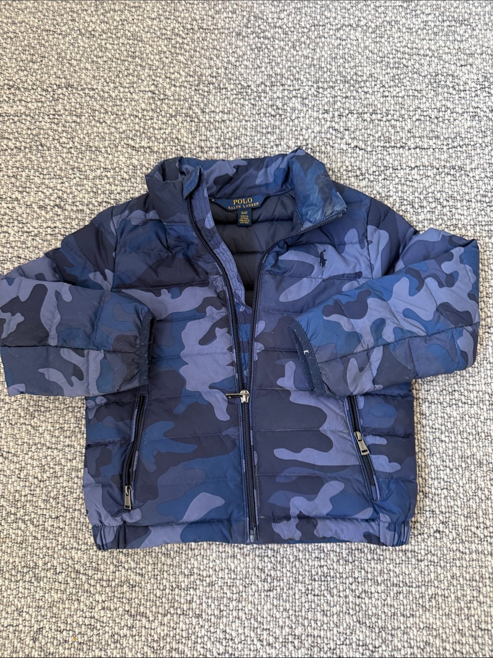 Polo by Ralph Lauren Navy & Blue Camo Puffer Jacket